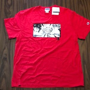 CHAMPION BATTLE SCARLET TEE LARGE